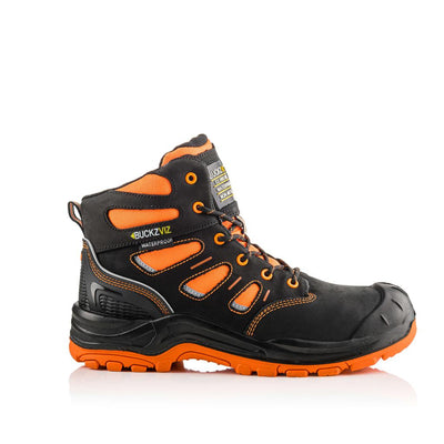 Buckler Boots BVIZ2 Hi Vis Safety Boots Waterproof Buckz Viz Black/Hi-Vis Orange Image 2#colour_black-hi-vis-orange