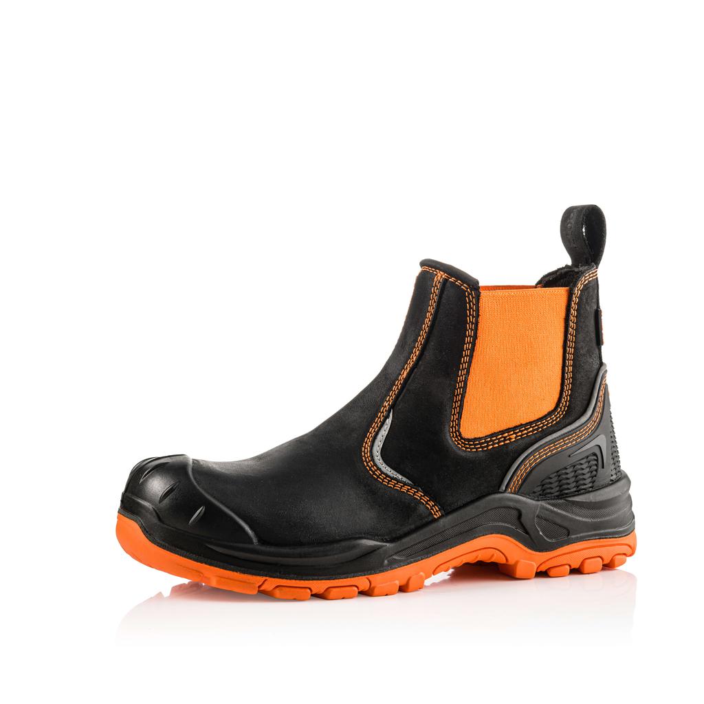 Buckler Boots BVIZ3 Hi Vis Safety Dealer Boots Waterproof Buckz Viz Black/Hi-Vis Orange Image 3#colour_black-hi-vis-orange