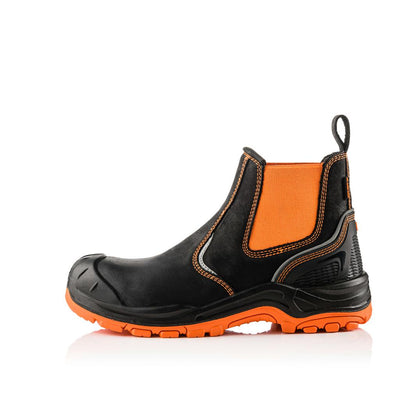 Buckler Boots BVIZ3 Hi Vis Safety Dealer Boots Waterproof Buckz Viz Black/Hi-Vis Orange Image 4#colour_black-hi-vis-orange