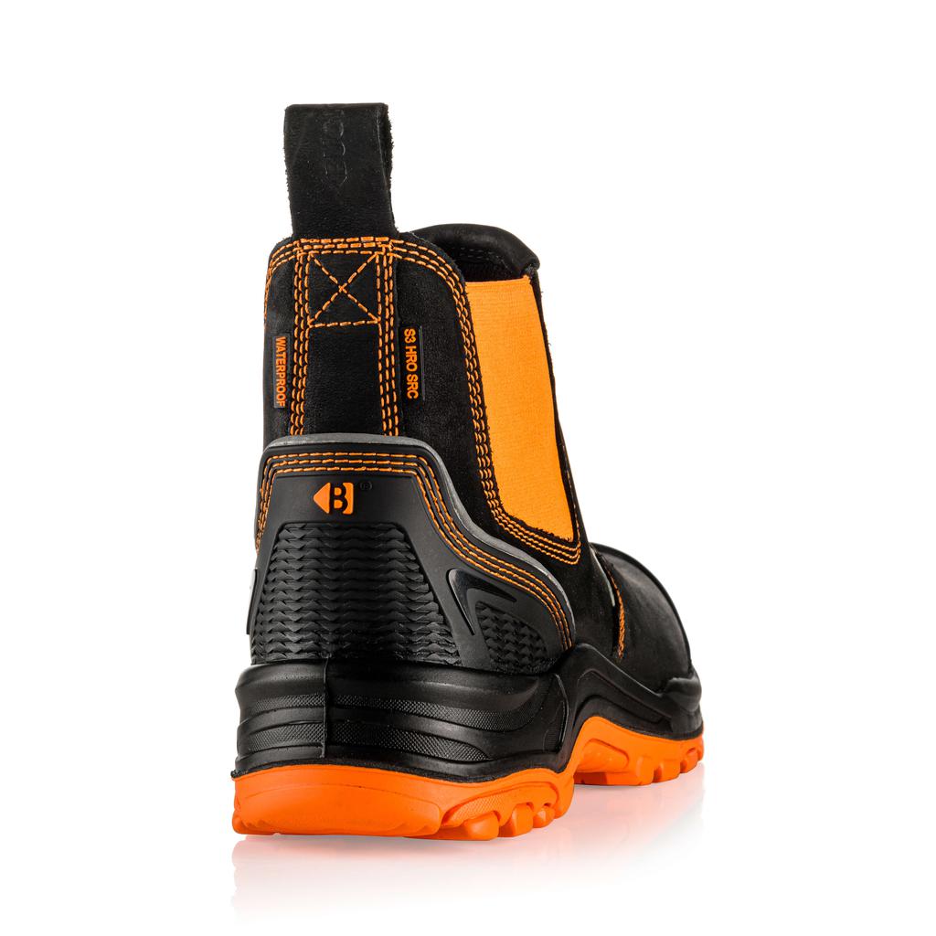 Buckler Boots BVIZ3 Hi Vis Safety Dealer Boots Waterproof Buckz Viz Black/Hi-Vis Orange Image 5#colour_black-hi-vis-orange