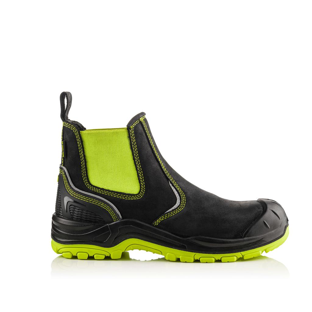 Buckler Boots BVIZ3 Hi Vis Safety Dealer Boots Waterproof Buckz Viz Black/Hi-Vis Yellow Image 2#colour_black-hi-vis-yellow