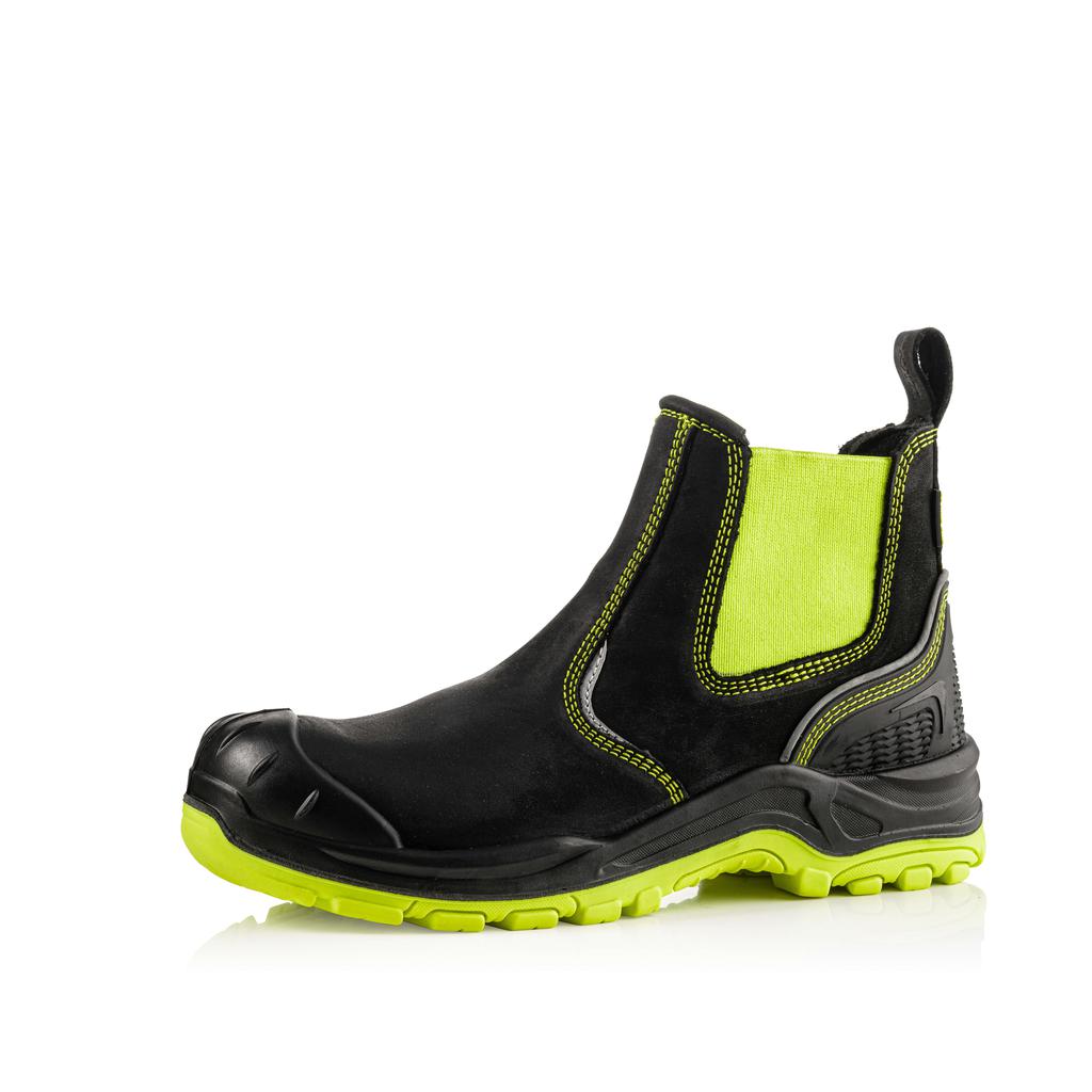 Buckler Boots BVIZ3 Hi Vis Safety Dealer Boots Waterproof Buckz Viz Black/Hi-Vis Yellow Image 3#colour_black-hi-vis-yellow