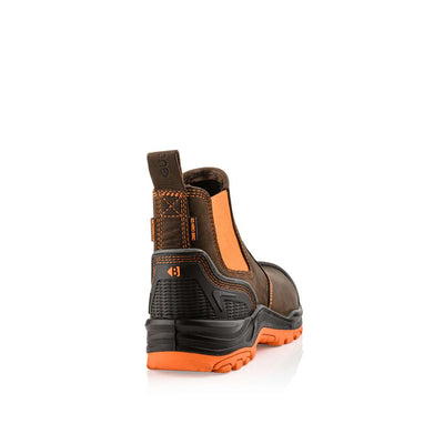 Buckler Boots BVIZ3 Hi Vis Safety Dealer Boots Waterproof Buckz Viz Brown/Hi-Vis Orange Image 5#colour_brown-hi-vis-orange