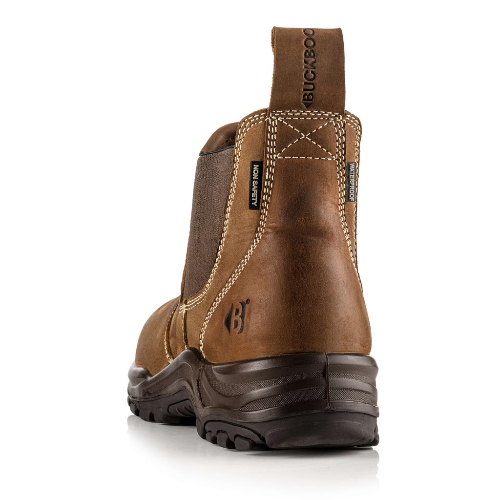 Buckler Boots DEALERZ Non-Safety Dealer Boots Brown Lightweight Waterproof Buckbootz Brown Image 3#colour_brown