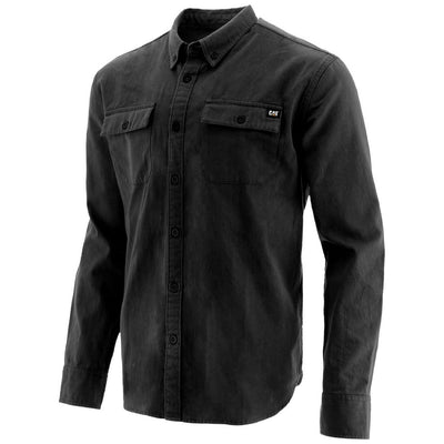 Caterpillar Button-Up Long-Sleeve Shirt-Black-Main