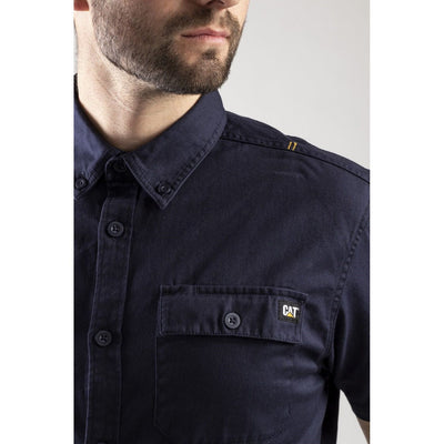 Caterpillar Button-Up Short-Sleeve Shirt-Navy-6