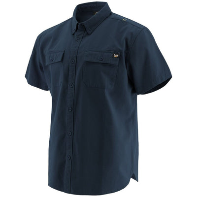 Caterpillar Button-Up Short-Sleeve Shirt-Navy-Main