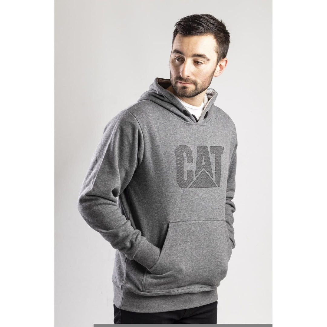 Caterpillar CAT Trademark Logo Lined Hoodie-Dark Heather-2