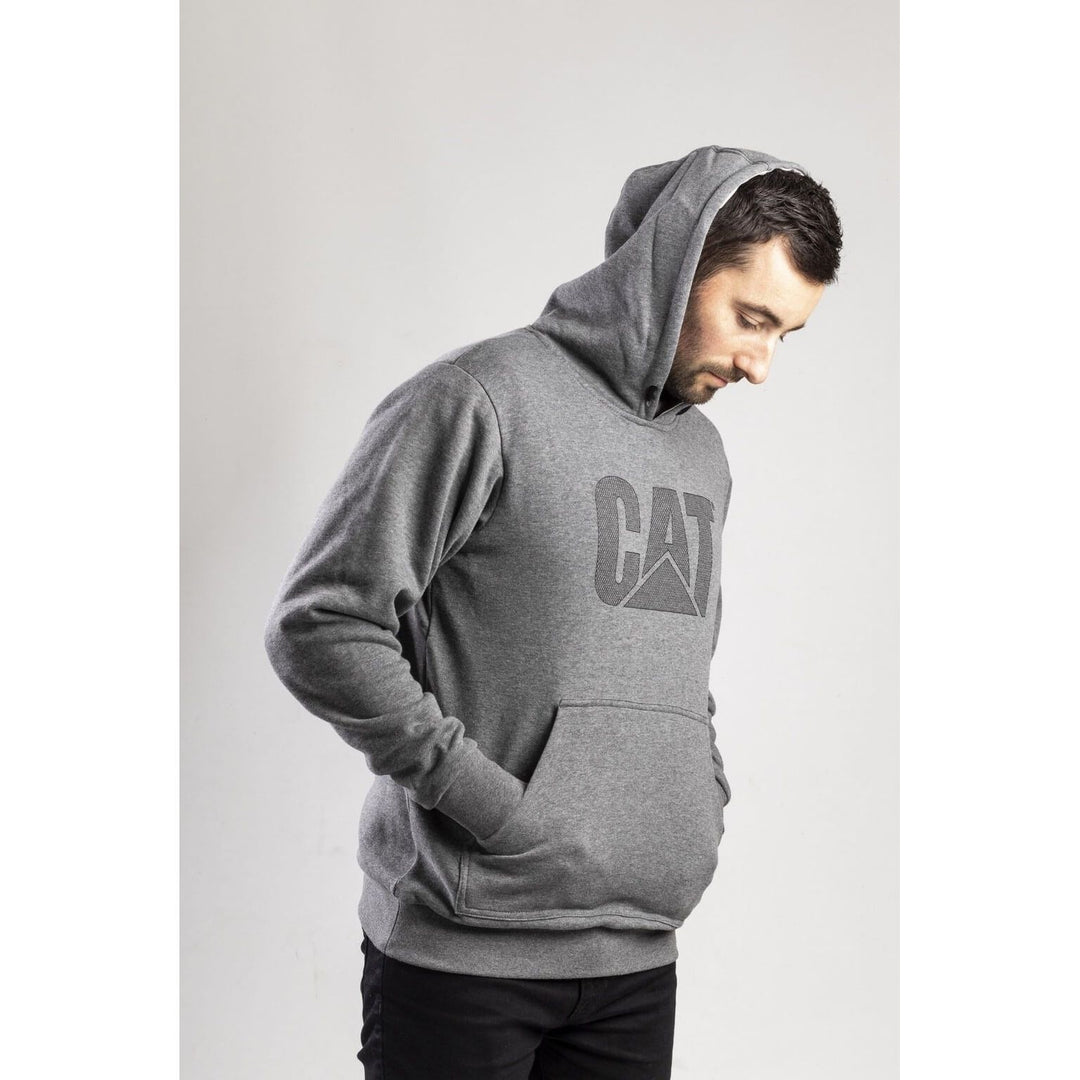 Caterpillar CAT Trademark Logo Lined Hoodie-Dark Heather-4