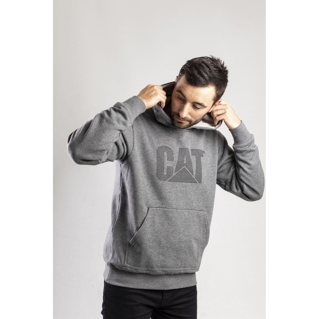 Caterpillar CAT Trademark Logo Lined Hoodie-Dark Heather-5