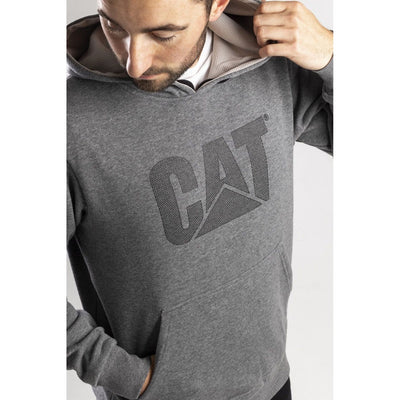 Caterpillar CAT Trademark Logo Lined Hoodie-Dark Heather-7