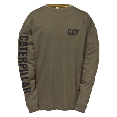 Caterpillar CAT Trademark Logo Long-Sleeve T-Shirt-Moss-2