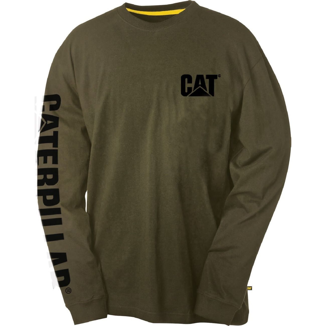 Caterpillar CAT Trademark Logo Long-Sleeve T-Shirt-Moss-Main