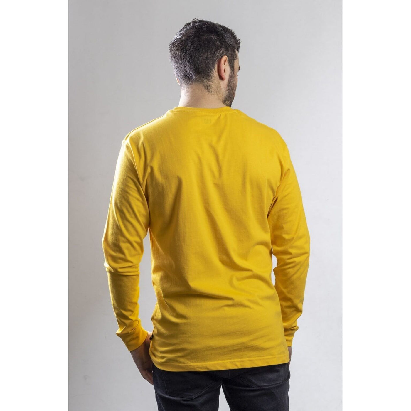 Caterpillar CAT Trademark Logo Long-Sleeve T-Shirt-Yellow-3