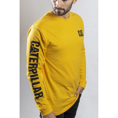 Caterpillar CAT Trademark Logo Long-Sleeve T-Shirt-Yellow-6