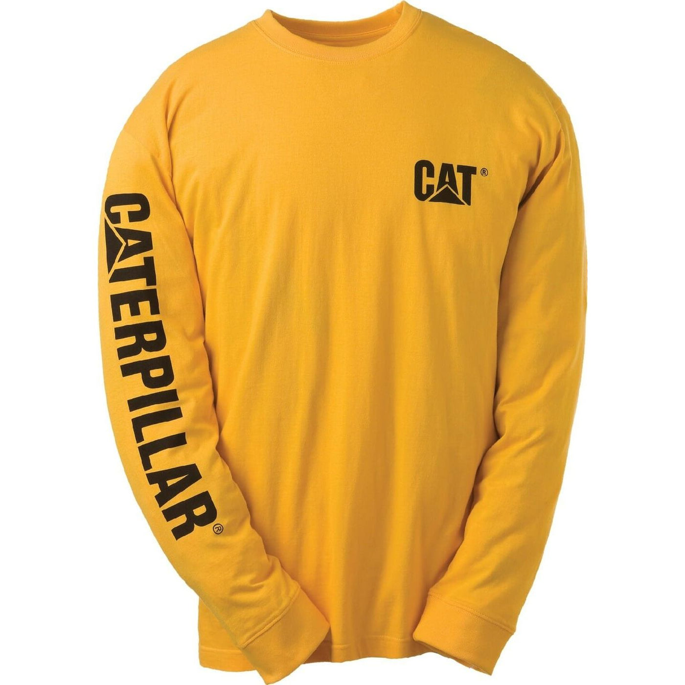 Caterpillar CAT Trademark Logo Long-Sleeve T-Shirt-Yellow-Main