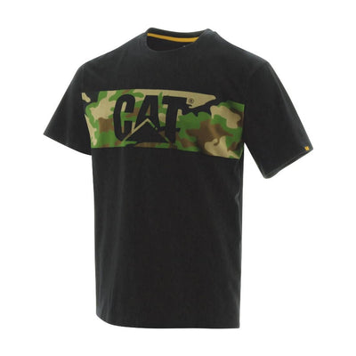 Caterpillar Camo Print T-Shirt-Black-Camo-Main