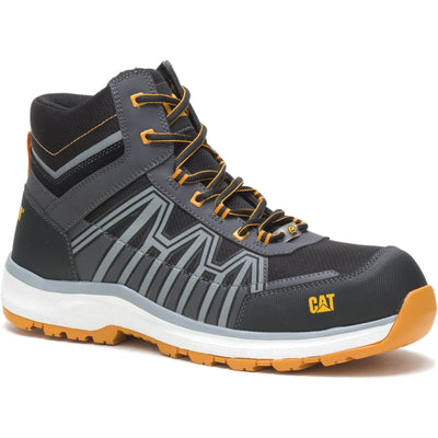 Caterpillar Charge Metal-Free ESD Safety Hiker Boots Black/Orange 1#colour_black-orange