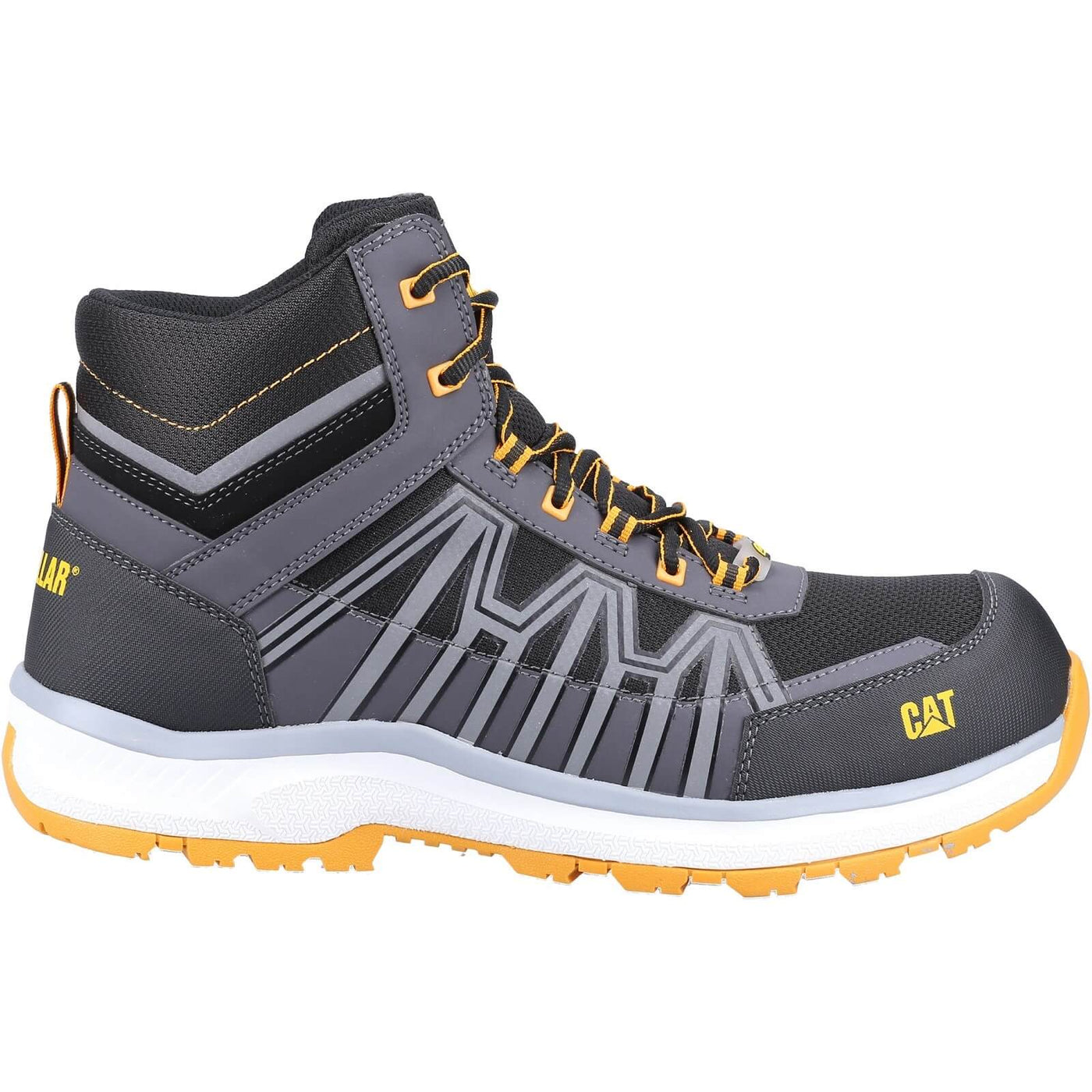 Caterpillar Charge Metal-Free ESD Safety Hiker Boots Black/Orange 3#colour_black-orange