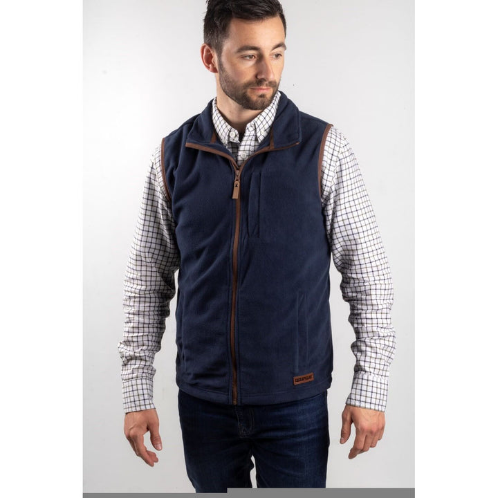 Caterpillar Concord Fleece Vest-Eclipse-Main #colour_eclipse_navy_blue