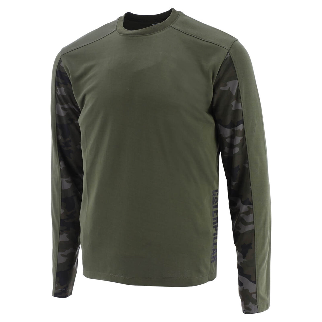 Caterpillar Coolmax Long Sleeve T-Shirt Night Camo 1#colour_night-camo-print