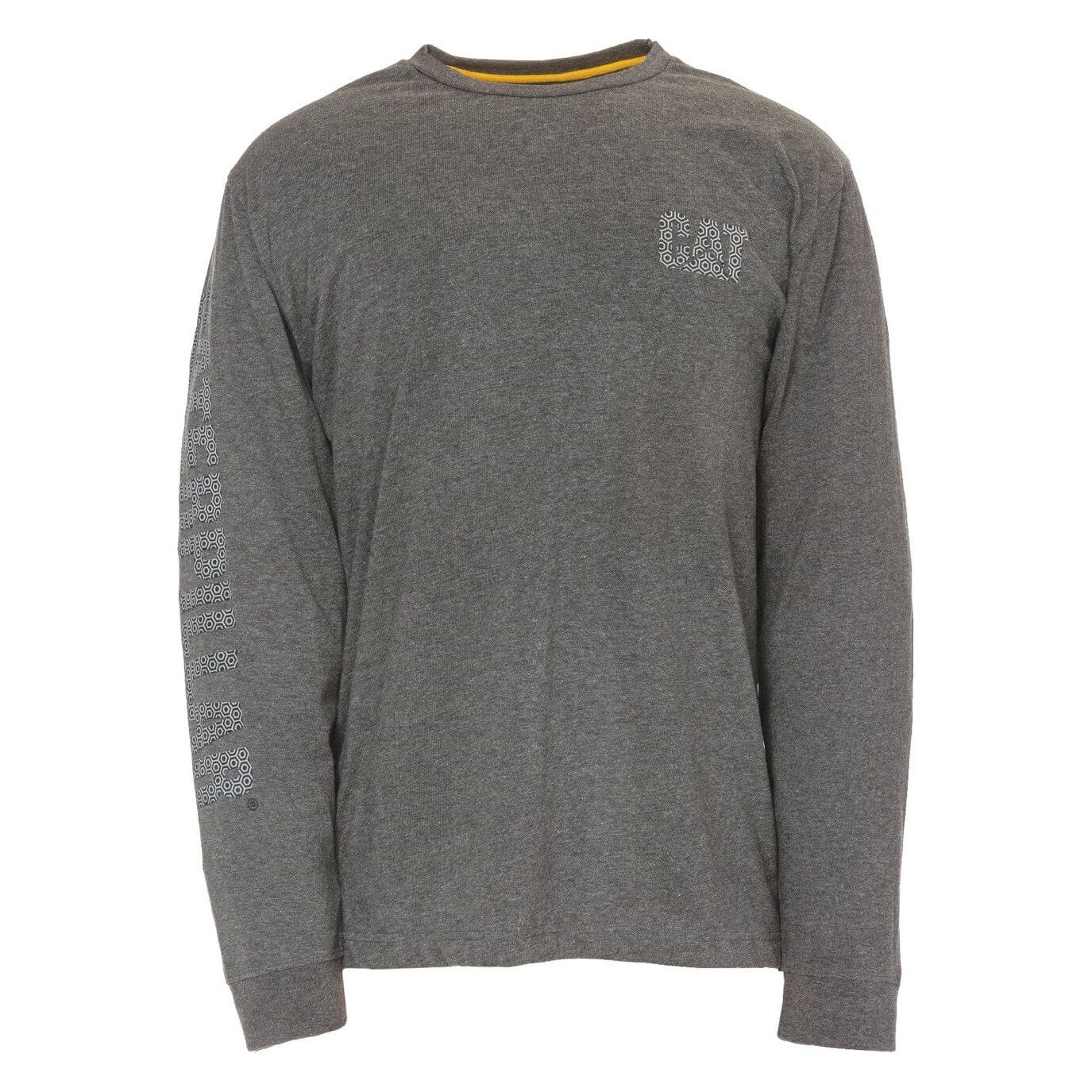 Caterpillar Custom Banner Long-Sleeve T-Shirt-Dark Grey-Main