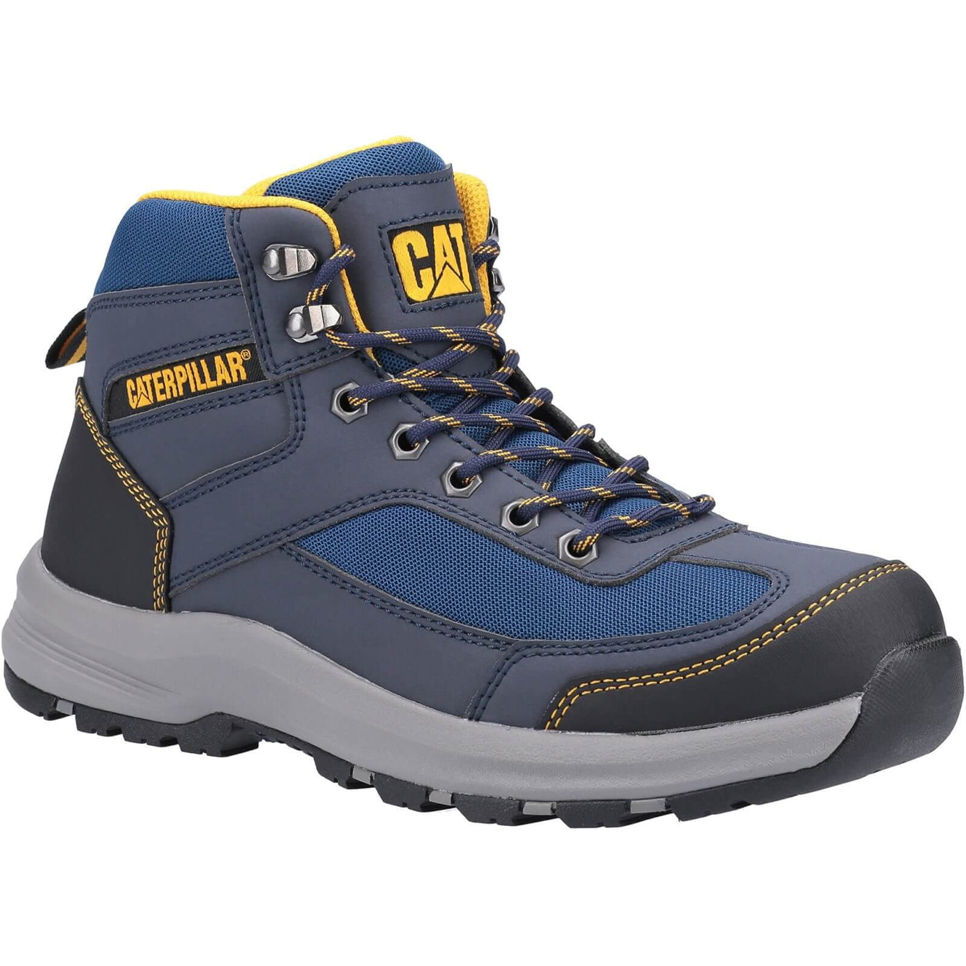 Caterpillar Elmore Mid Safety Hiker Boots Navy 1#colour_navy-blue
