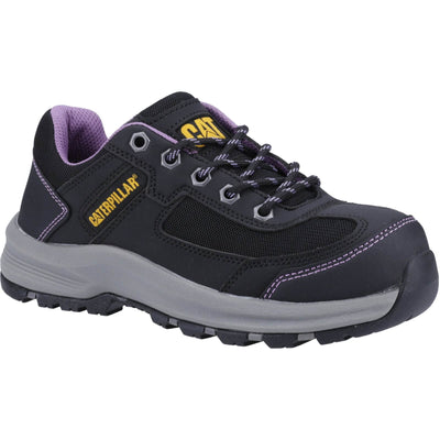 Caterpillar Elmore Work S1P Womens Safety Work Trainers Black/Lilac 1#colour_black-lilac