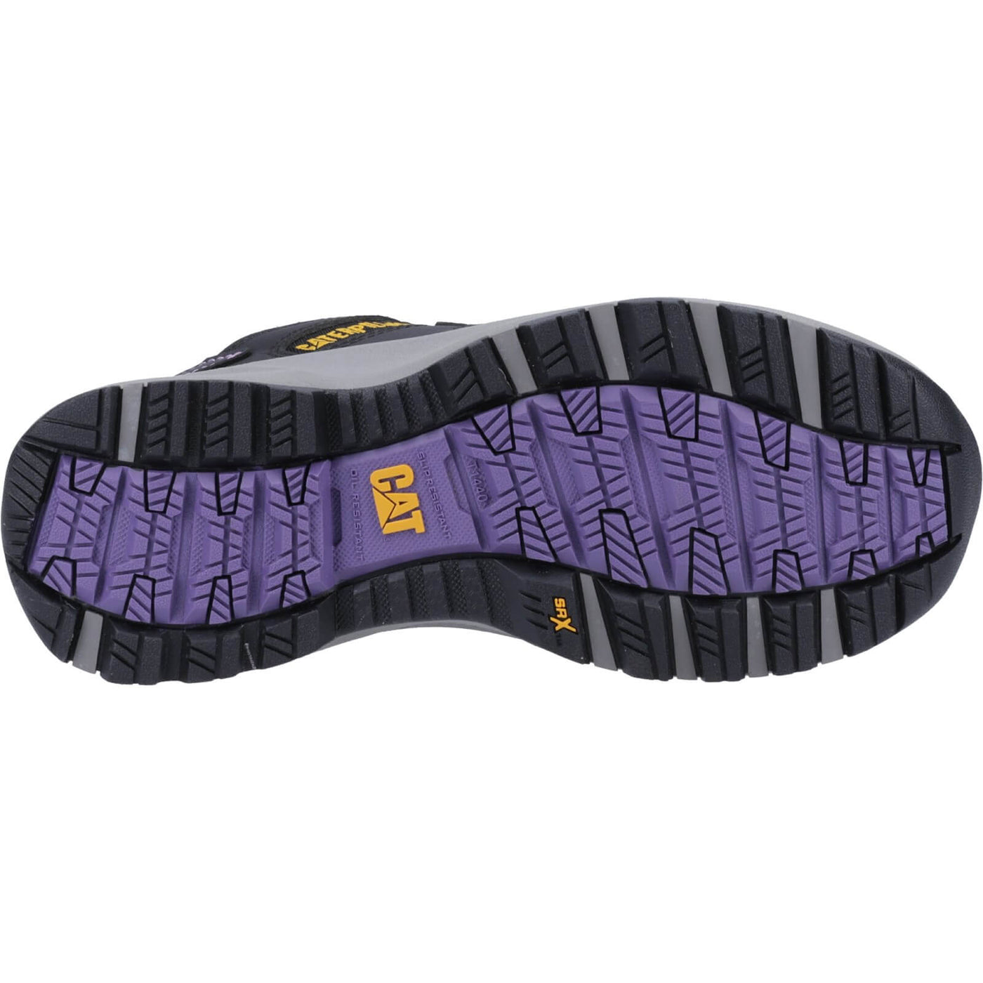 Caterpillar Elmore Work S1P Womens Safety Work Trainers Black/Lilac 3#colour_black-lilac