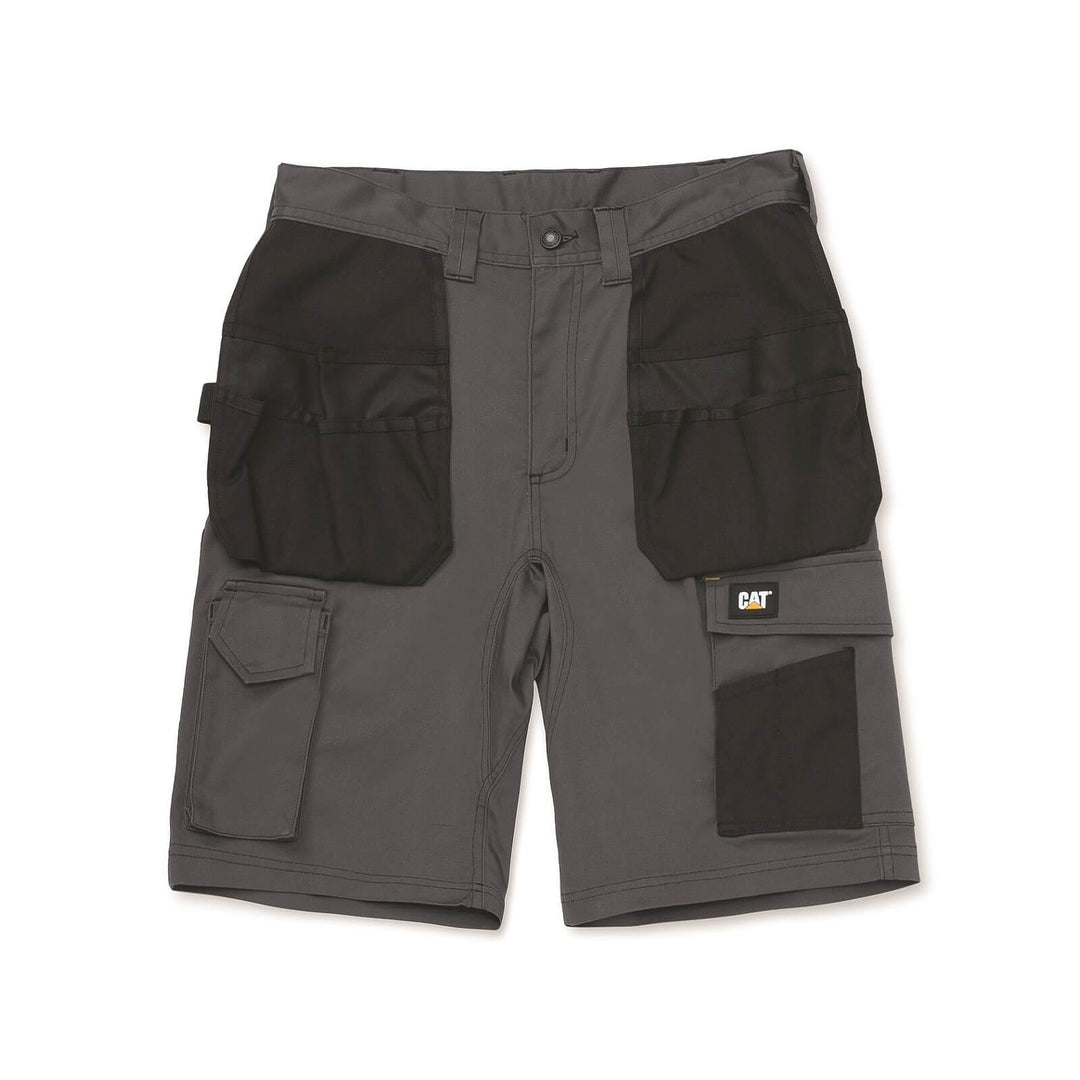 Caterpillar Essential Stretch Pocket Shorts Dark Shadow 5#colour_dark-shadow-black