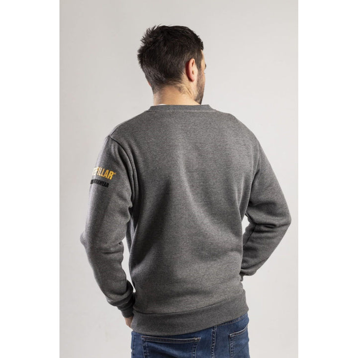 Caterpillar Essentials Crew-Neck Sweater-Dark Heather-3