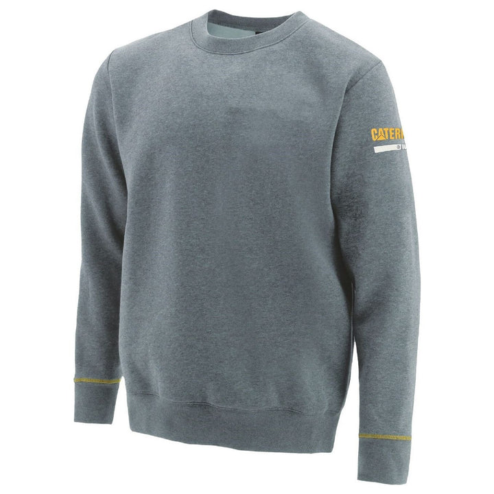 Caterpillar Essentials Crew-Neck Sweater-Dark Heather-Main