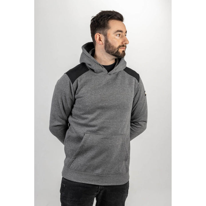 Caterpillar Essentials Hooded Sweatshirt Dark Heather Grey 1#colour_dark-heather-grey