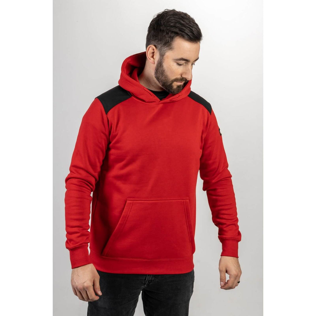 Caterpillar Essentials Hooded Sweatshirt Hot Red 1#colour_hot-red