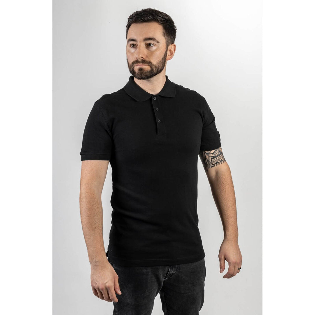 Caterpillar Essentials Polo Shirt Black 1#colour_black