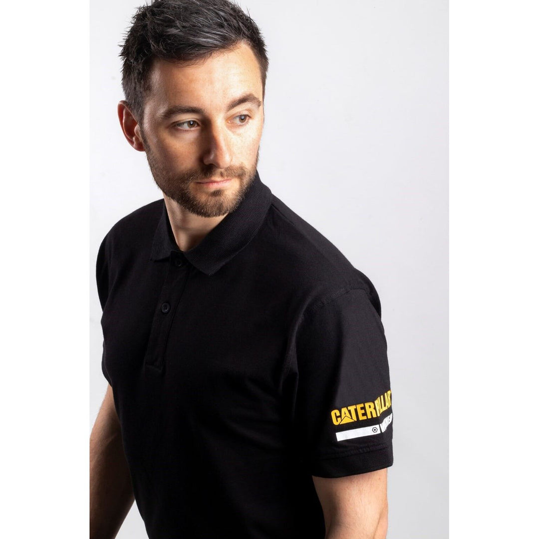 Caterpillar Essentials Polo Shirt-Black-2