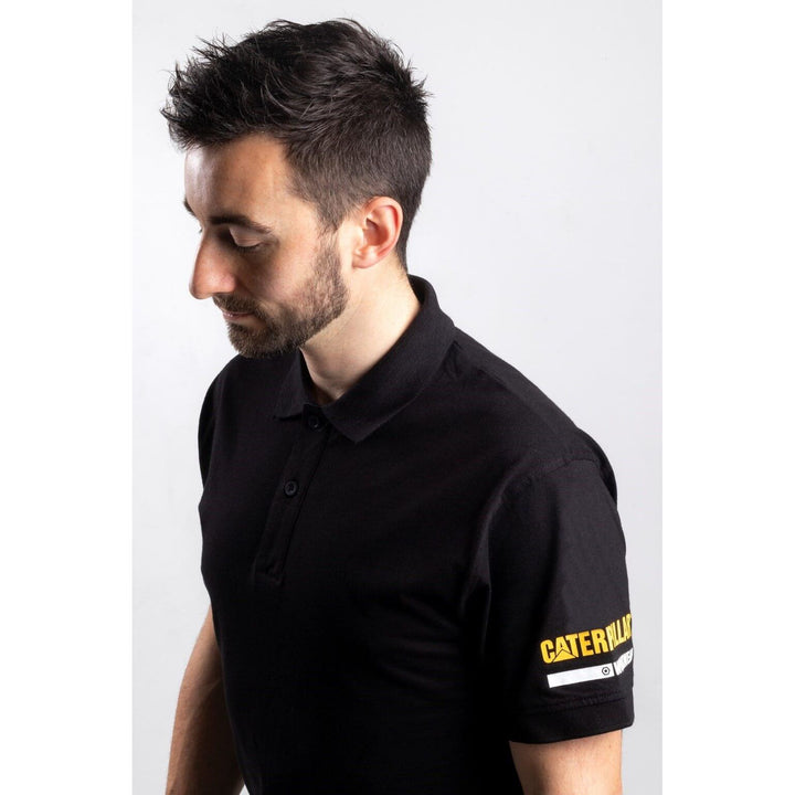 Caterpillar Essentials Polo Shirt-Black-3