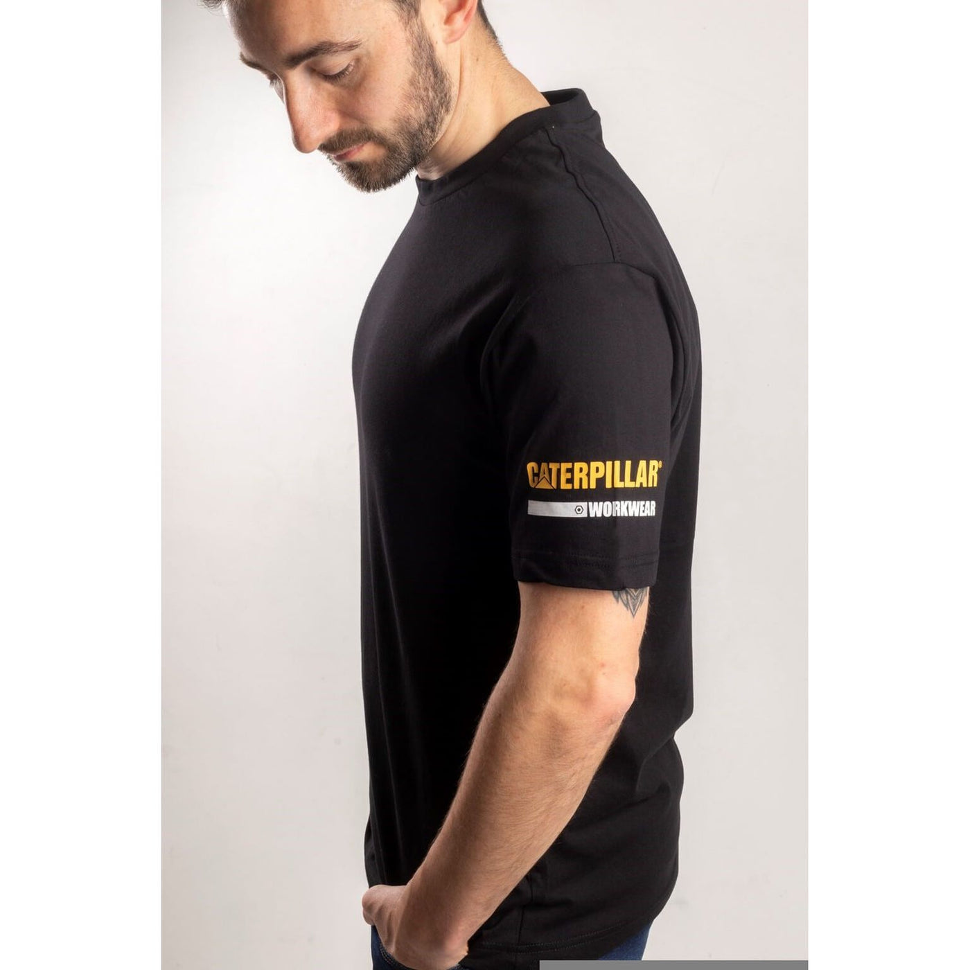 Caterpillar Essentials Short Sleeve T-Shirt-Black-3