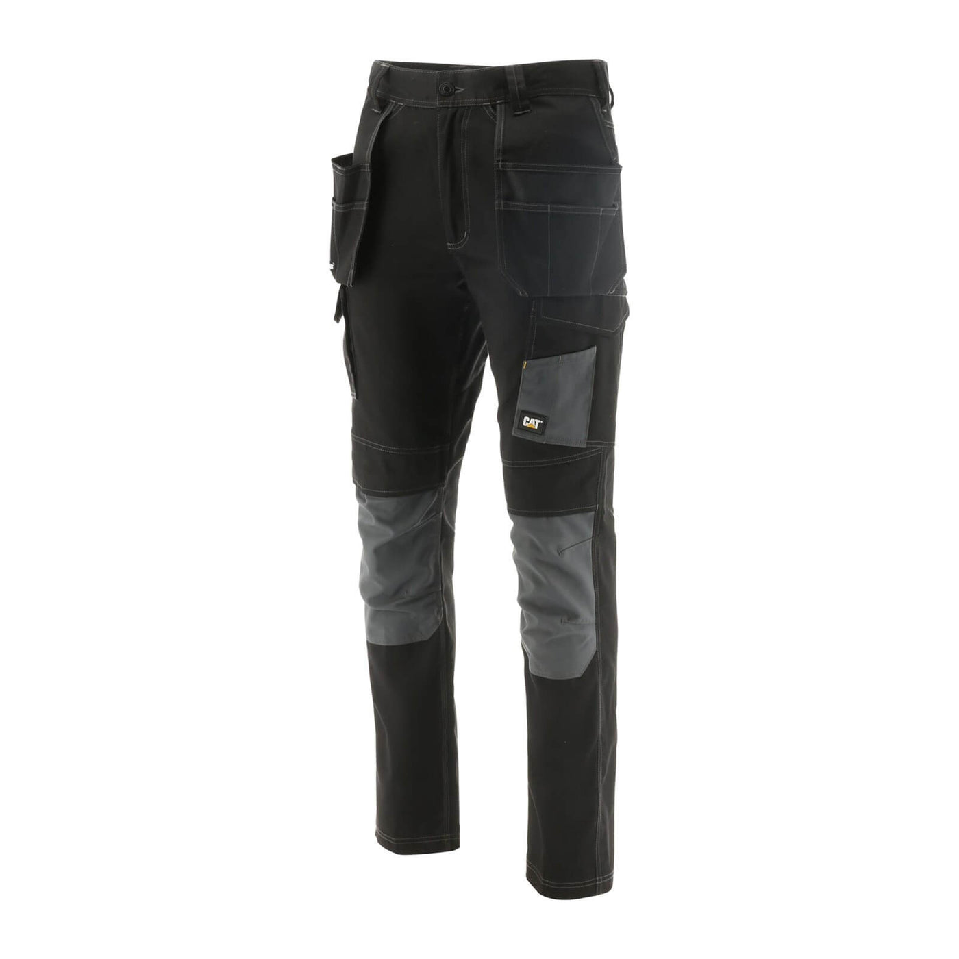 Caterpillar Essentials Stretch Knee Pocket Trousers BLACK-DARK SHADOW 1#colour_black-dark-shadow