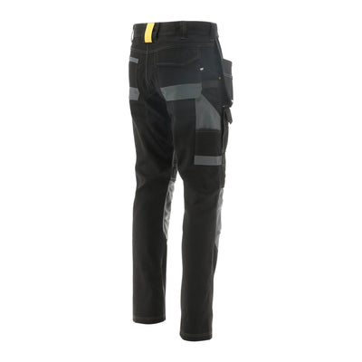 Caterpillar Essentials Stretch Knee Pocket Trousers BLACK-DARK SHADOW 2#colour_black-dark-shadow