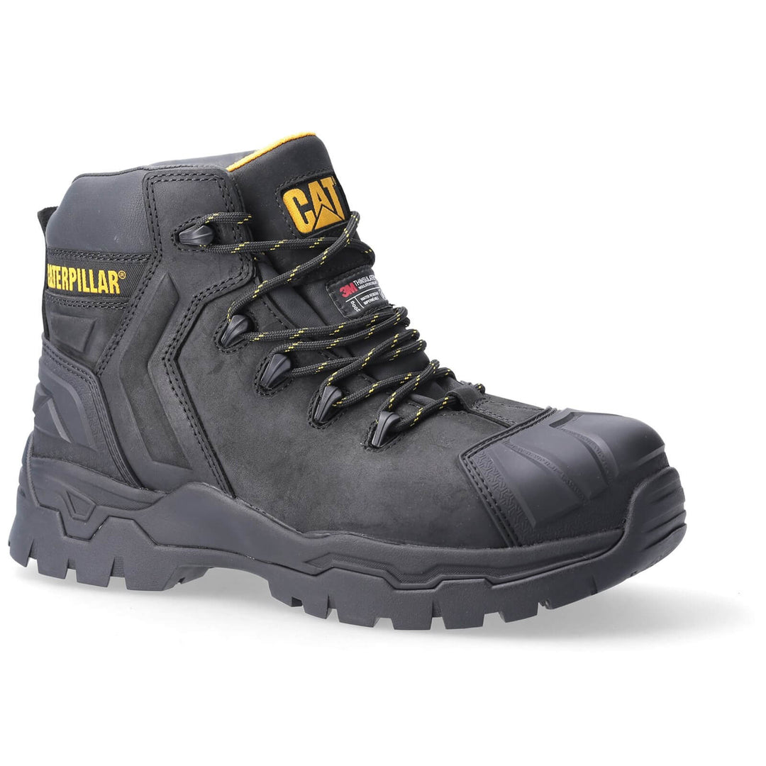 Caterpillar Everett S3 WP Boots Black 1#colour_black