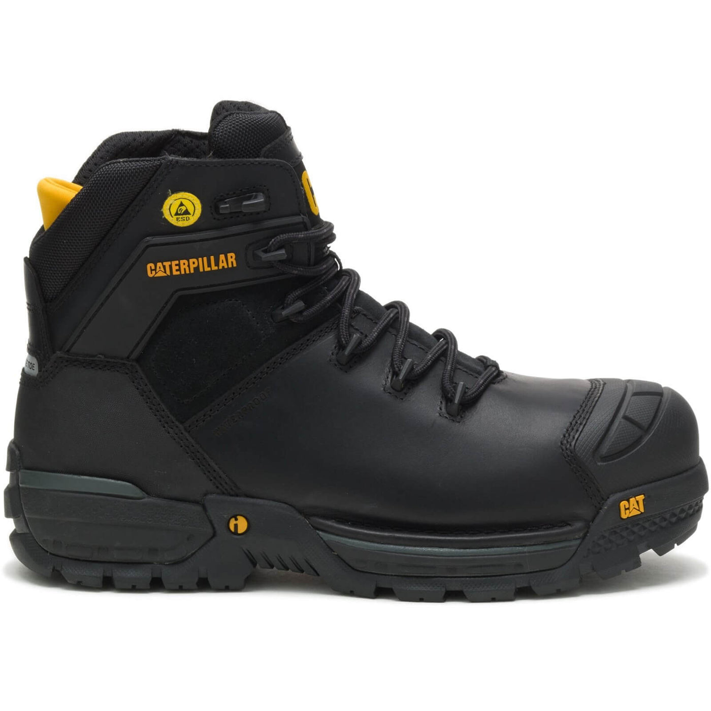 Caterpillar Excavator Safety Boots Black 4#colour_black