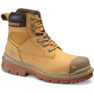 Caterpillar Gravel 6 Inch Safety Boots Honey 1#colour_honey-light-brown-yellow