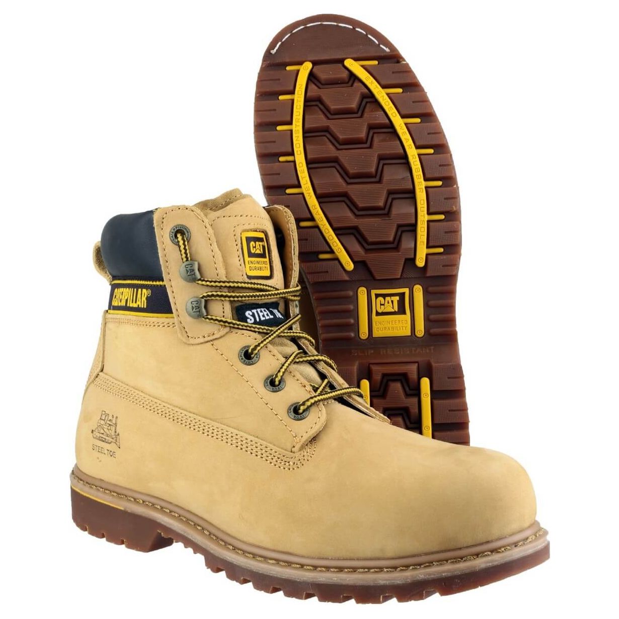 Caterpillar Holton S3 Safety Boots-Honey-3