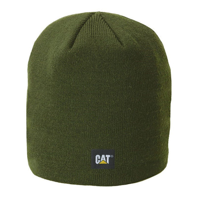 Caterpillar Logo Knit Cap-Army Moss-Main