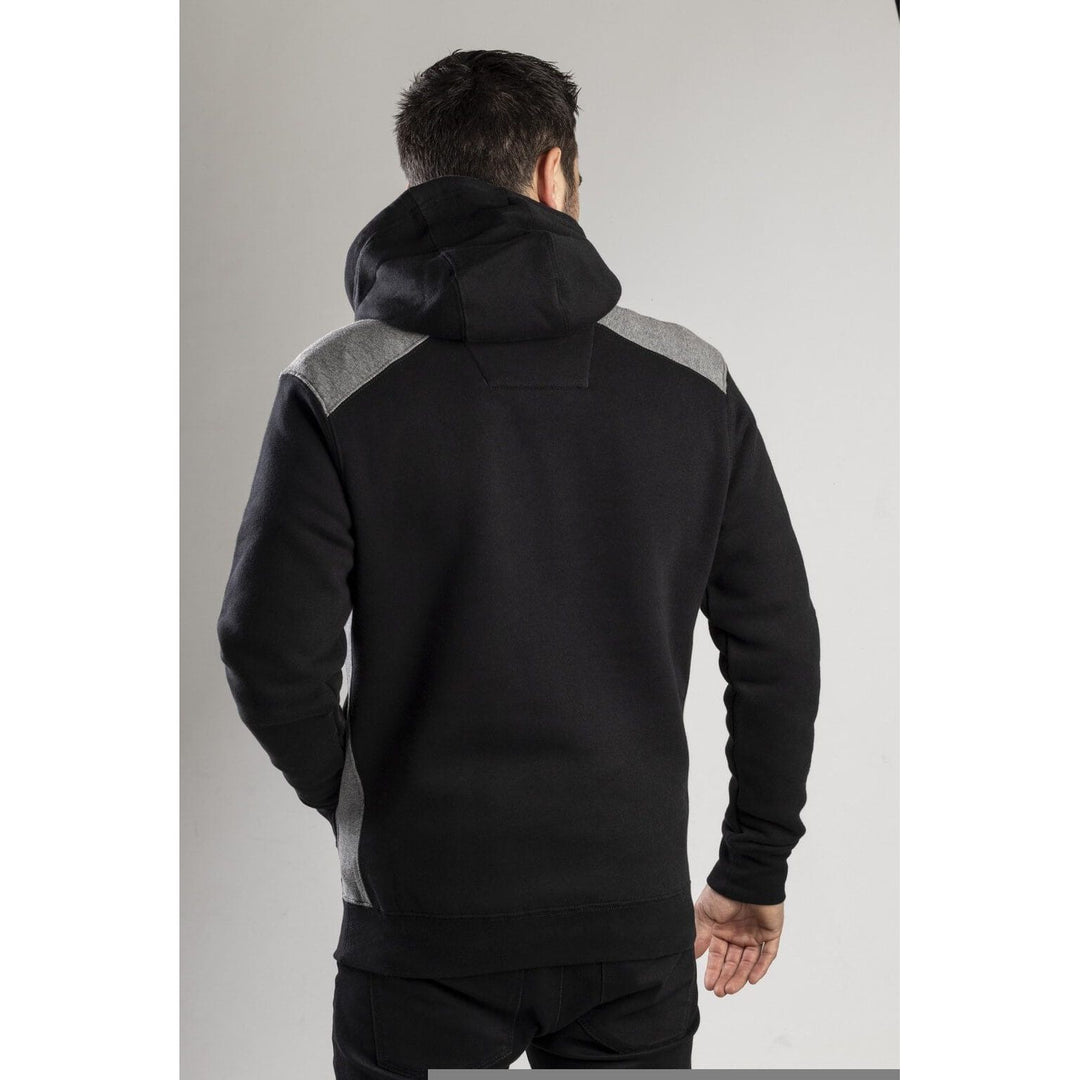 Caterpillar Logo Panel Hoodie Sweatshirt-Black-3