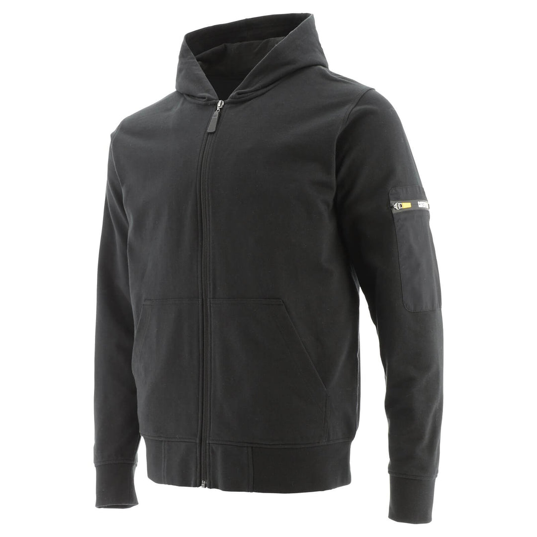 Caterpillar Loopback Full Zip Hoodie Black 1#colour_black