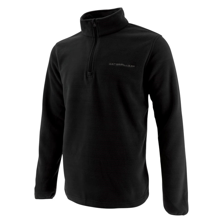 Caterpillar Microfleece Quarter Zip Black 1#colour_black