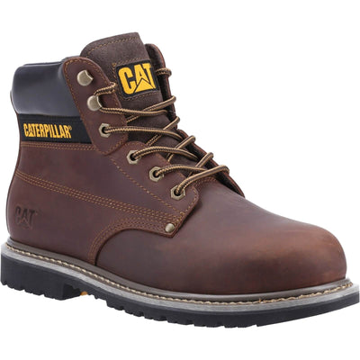 Caterpillar Powerplant S3 GYW Safety Boots Brown 1#colour_brown