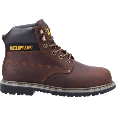 Caterpillar Powerplant S3 GYW Safety Boots Brown 4#colour_brown